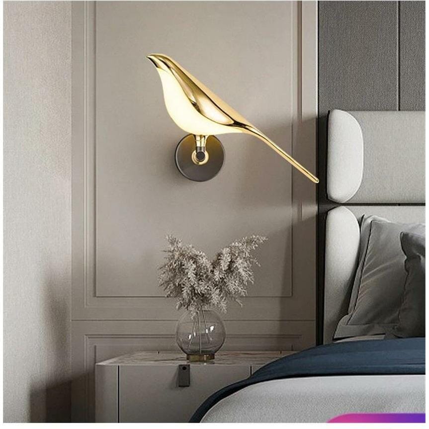 Nordic Magpie Art Design Golden Bird Wall Lights