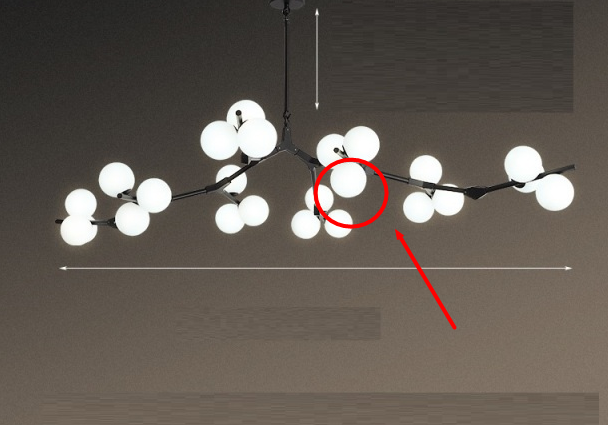 Creative Branch Arm Chandelier PARTS ONLY