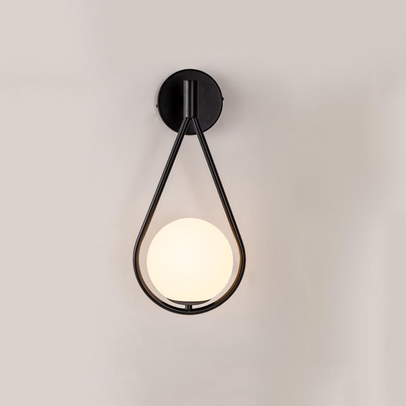 Metal Casing Glass Ball Wall Light