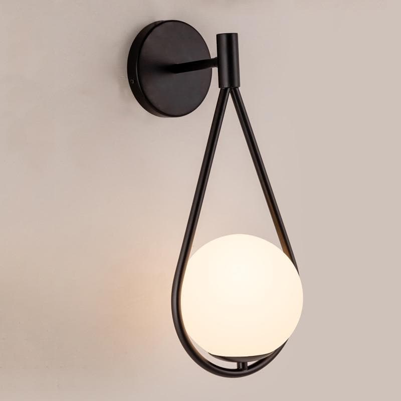 Metal Casing Glass Ball Wall Light