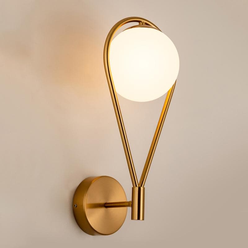Metal Casing Glass Ball Wall Light