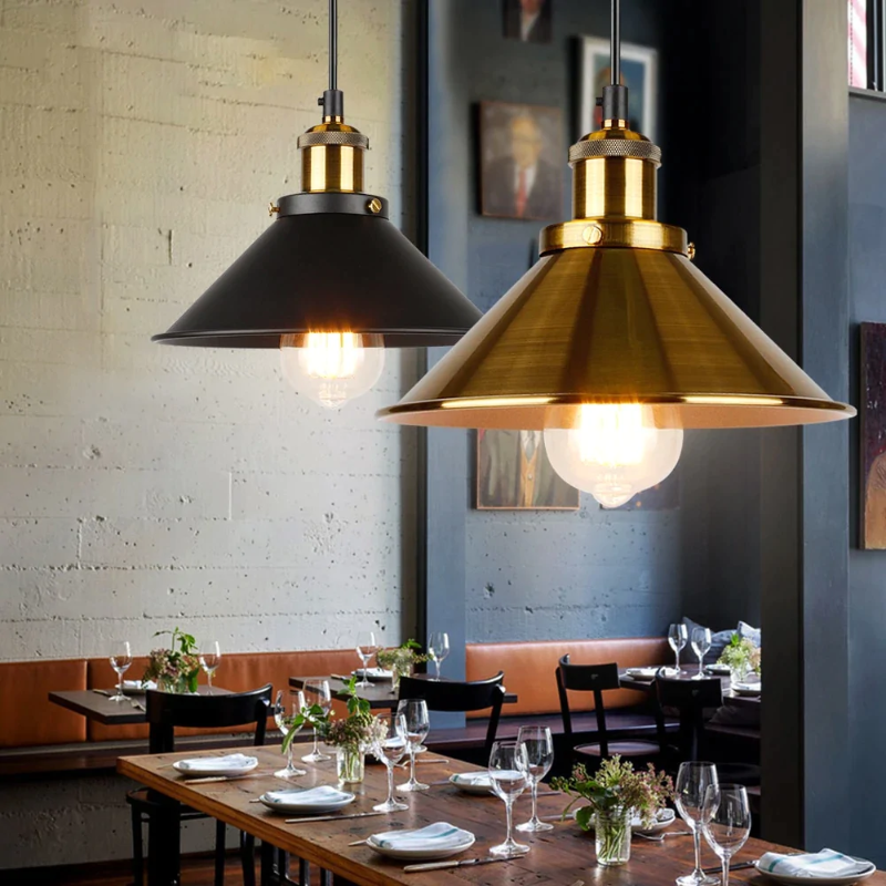 Brass Iron Plated Industrial Pendant Light