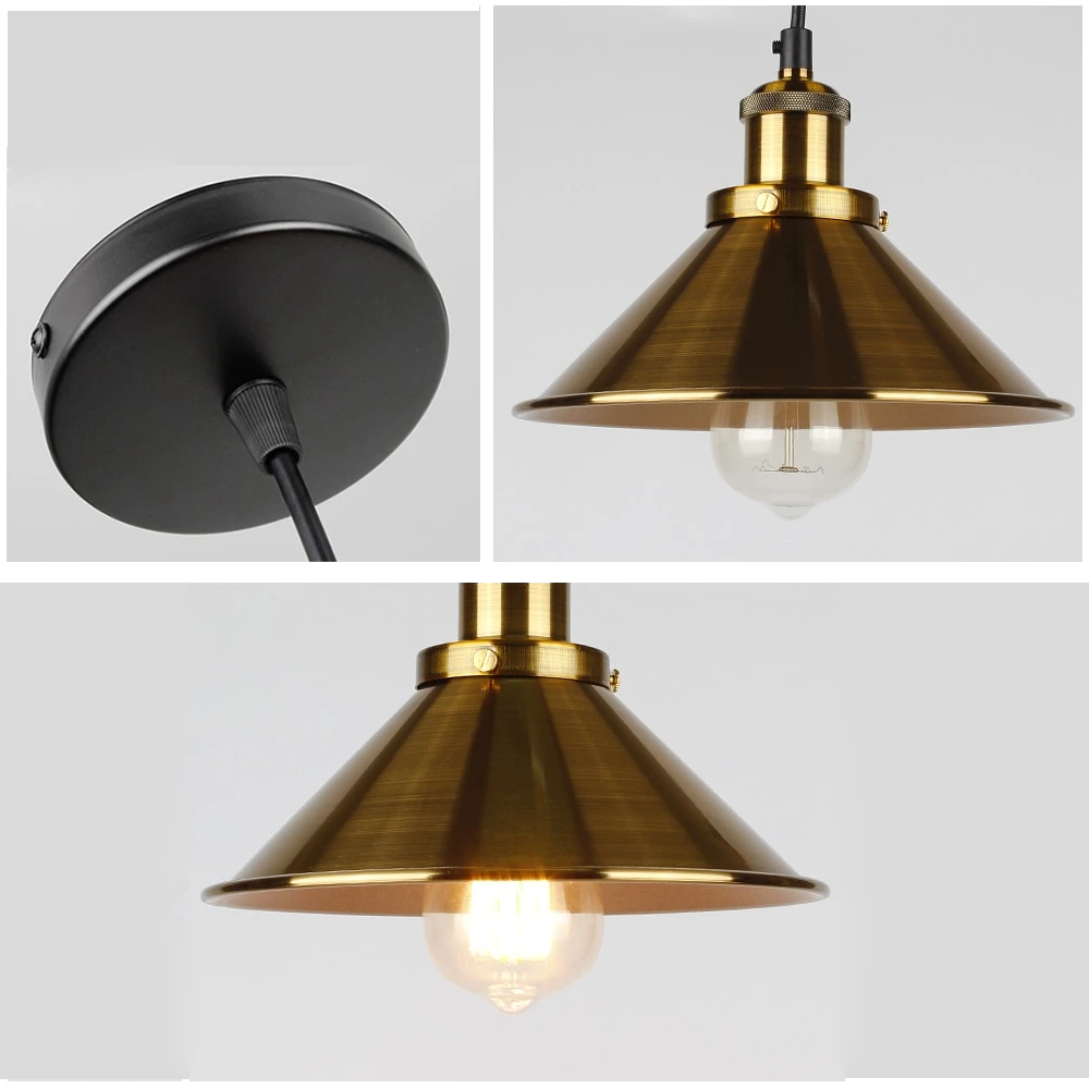 Brass Iron Plated Industrial Pendant Light