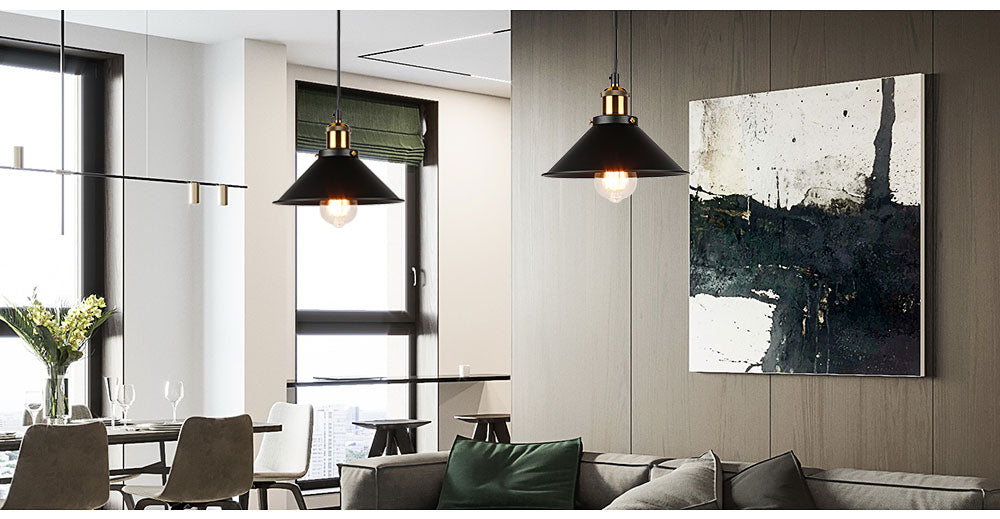 Brass Iron Plated Industrial Pendant Light