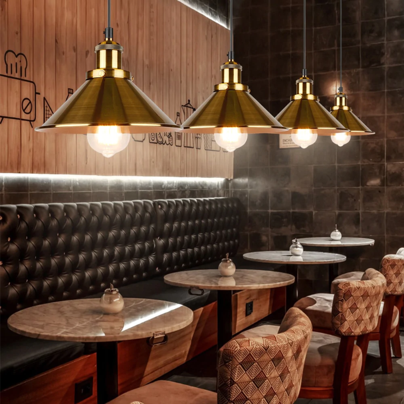 Brass Iron Plated Industrial Pendant Light