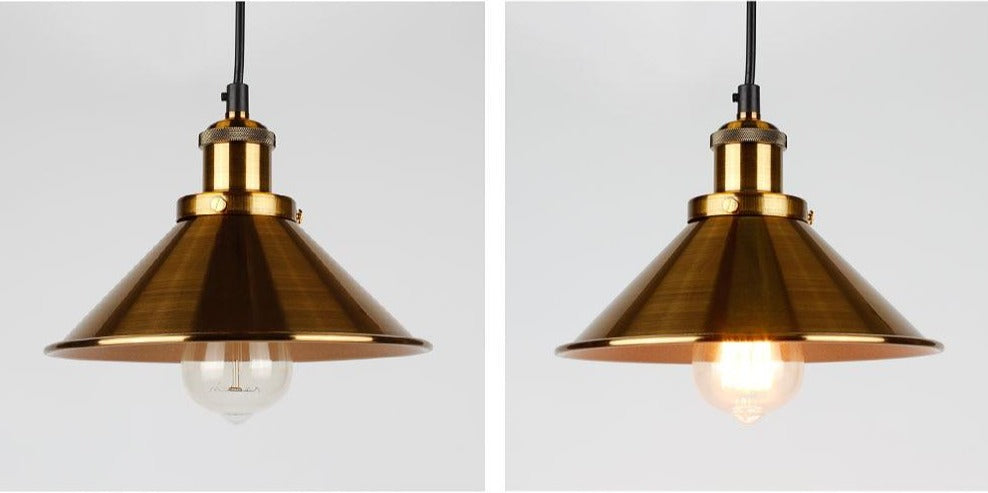 Brass Iron Plated Industrial Pendant Light