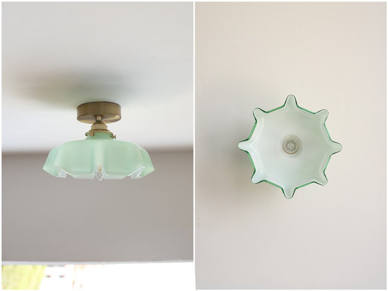 French Glass Floral Pendant Light