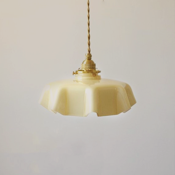 French Glass Floral Pendant Light