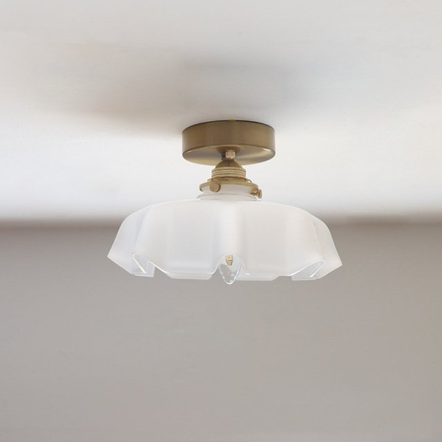 French Glass Floral Pendant Light