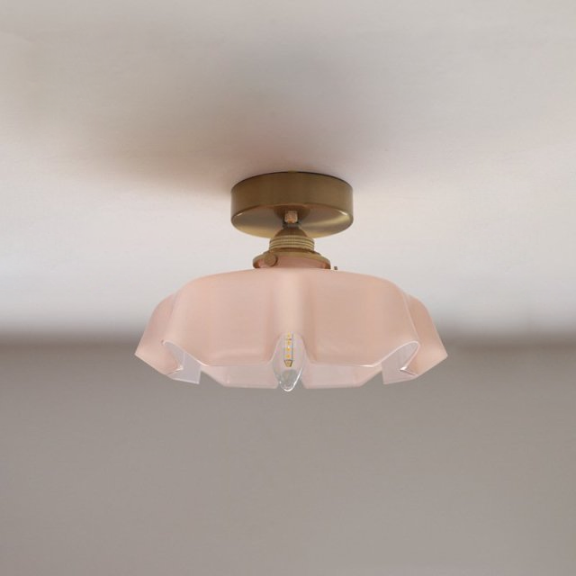 French Glass Floral Pendant Light