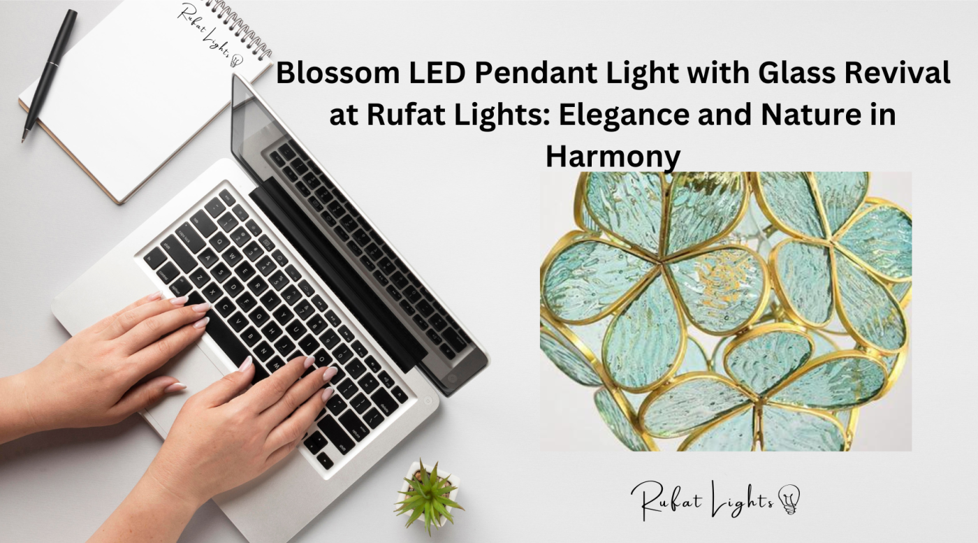 Blossom LED Pendant Light with Glass Revival at Rufat Lights: Elegance and Nature in Harmony