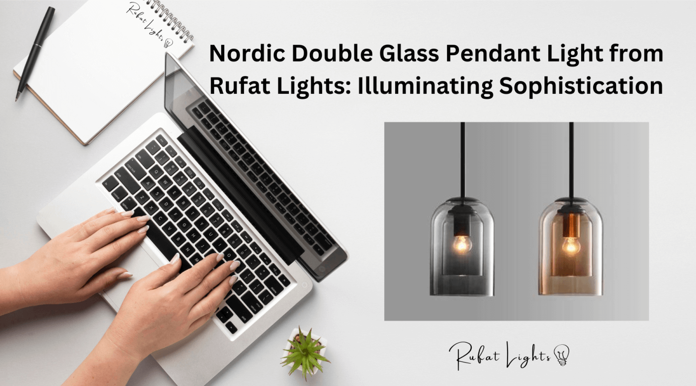 Nordic Double Glass Pendant Light from Rufat Lights: Illuminating Sophistication