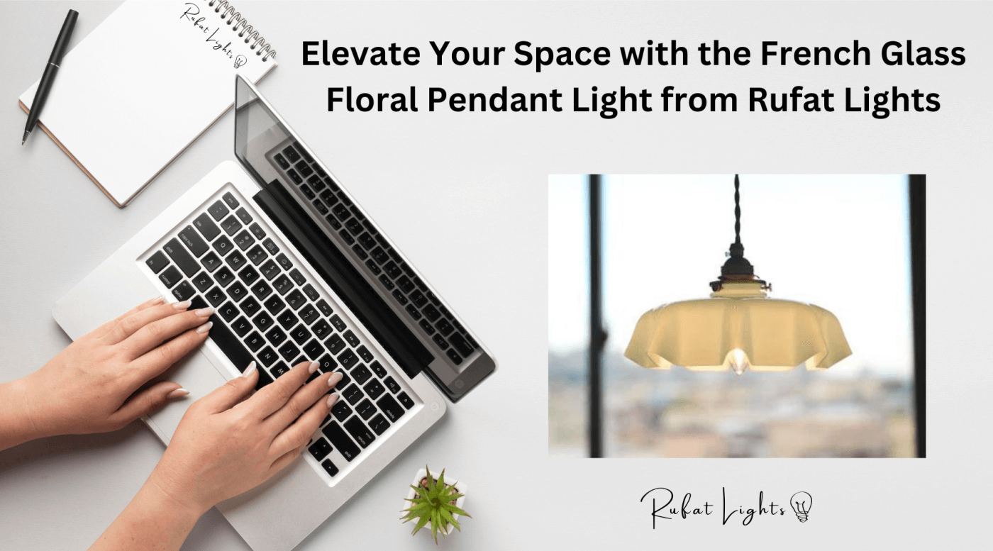Elevate Your Space with the French Glass Floral Pendant Light from Rufat Lights