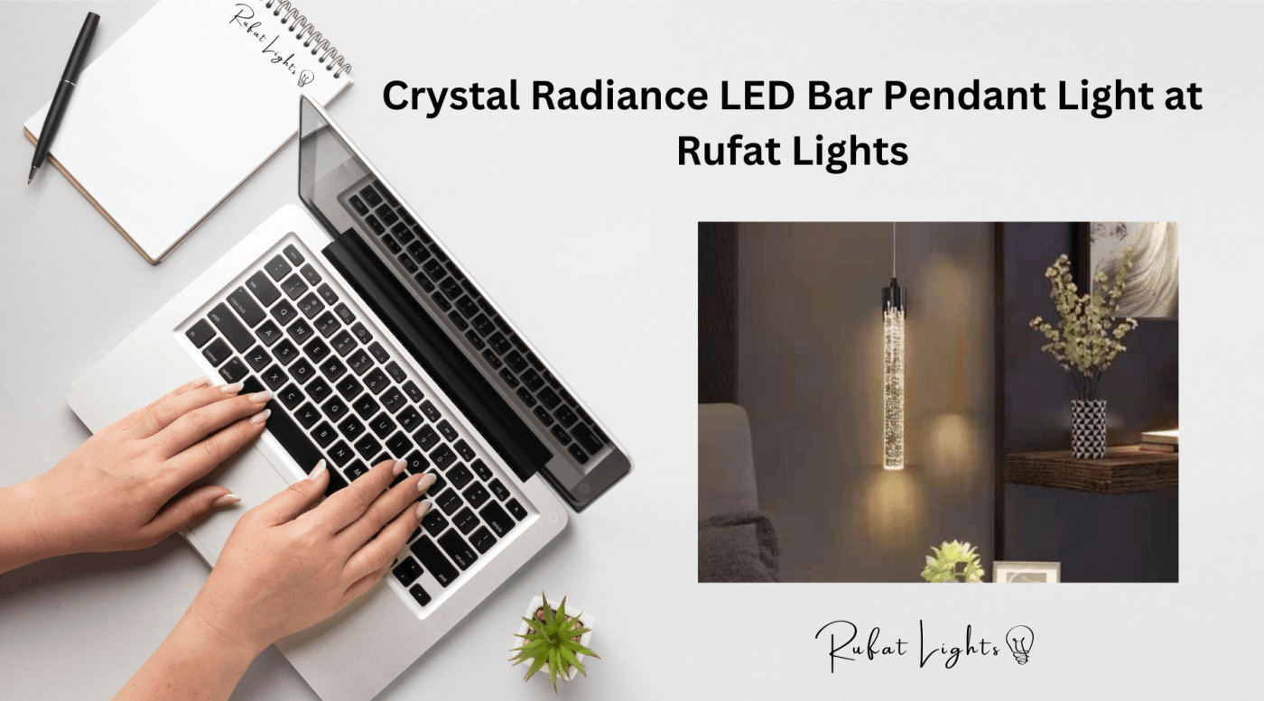 Crystal Radiance LED Bar Pendant Light at Rufat Lights