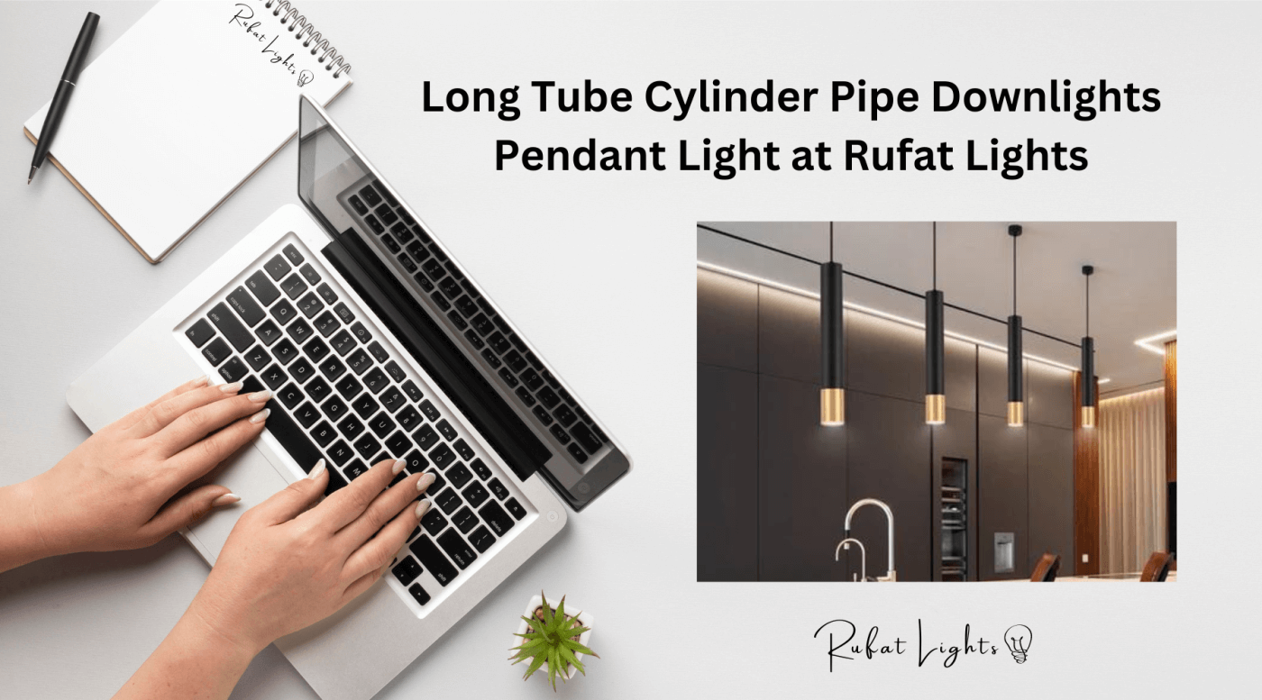 Long Tube Cylinder Pipe Downlights Pendant Light at Rufat Lights