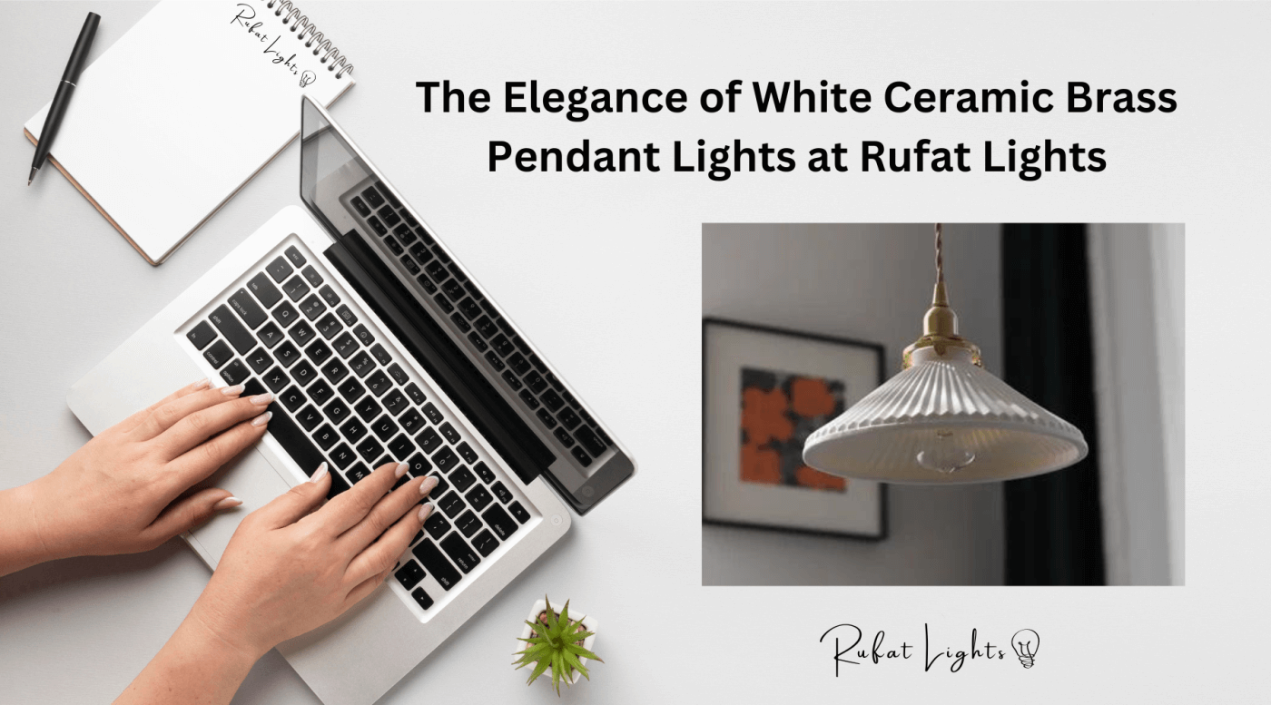 The Elegance of White Ceramic Brass Pendant Lights at Rufat Lights