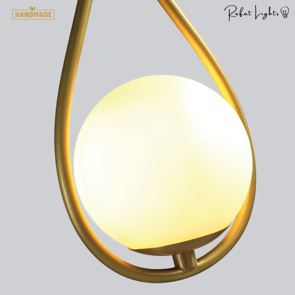 Metal Casing Glass Ball Wall Light