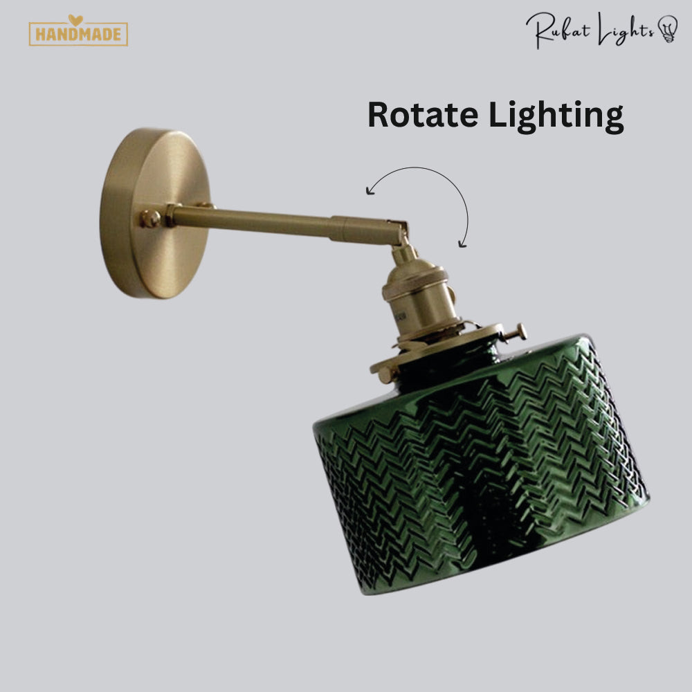 Contemporary Cylindrical Glass Wall Lamp