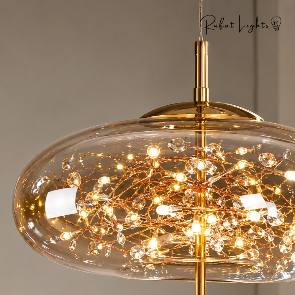 Luxury Glass Globe Sprinkle Pendant Light