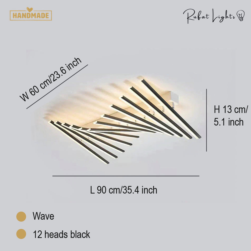 Nordic Creative Square Line Chandelier