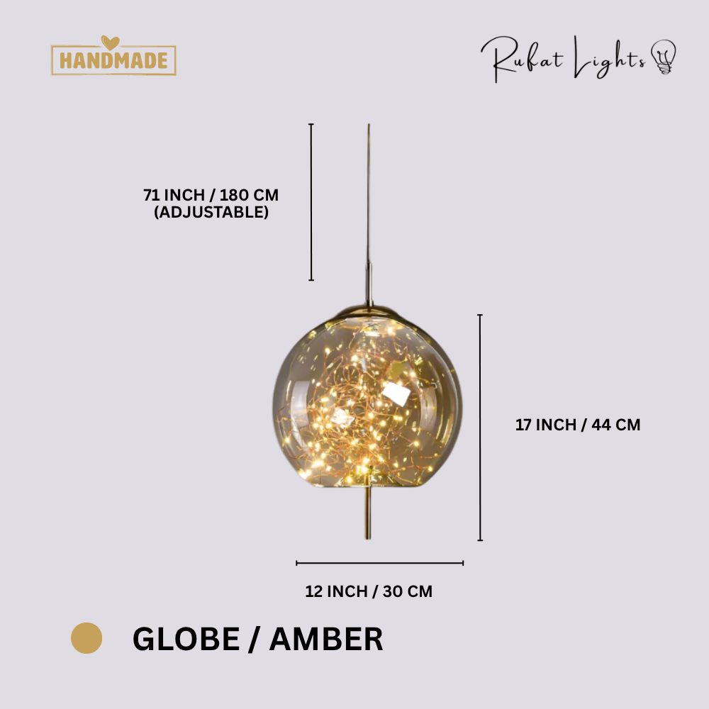 Luxury Glass Globe Sprinkle Pendant Light