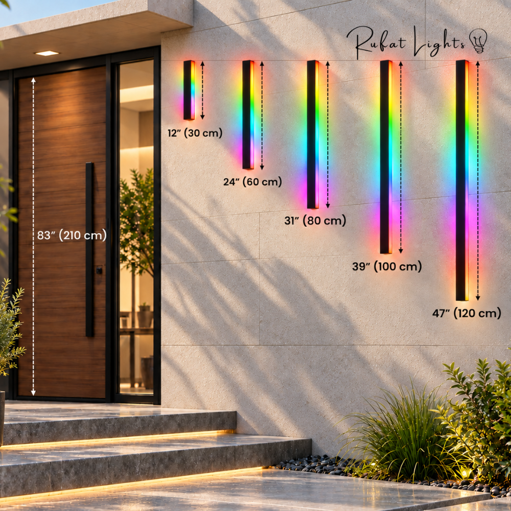 Aluminum Wall LED Light Waterproof Outdoor/Indoor (RGB)