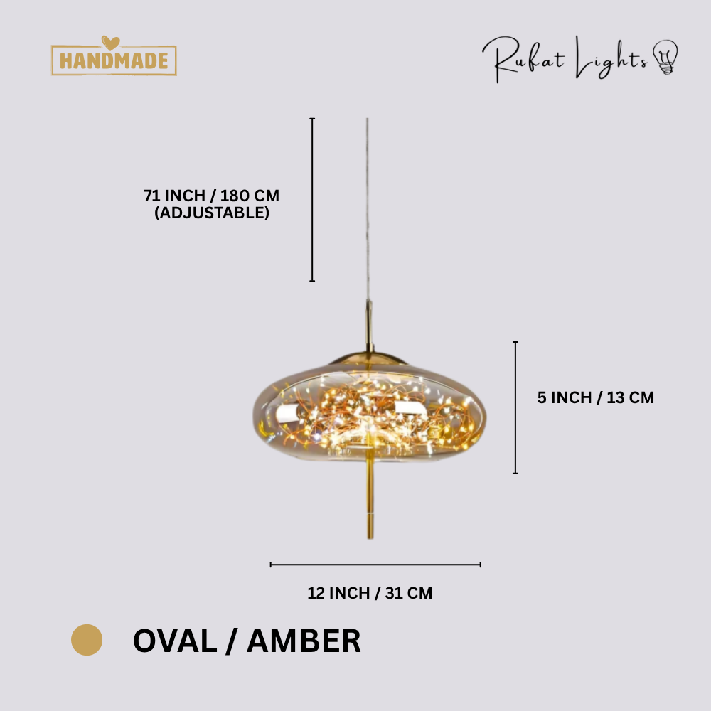 Luxury Glass Globe Sprinkle Pendant Light