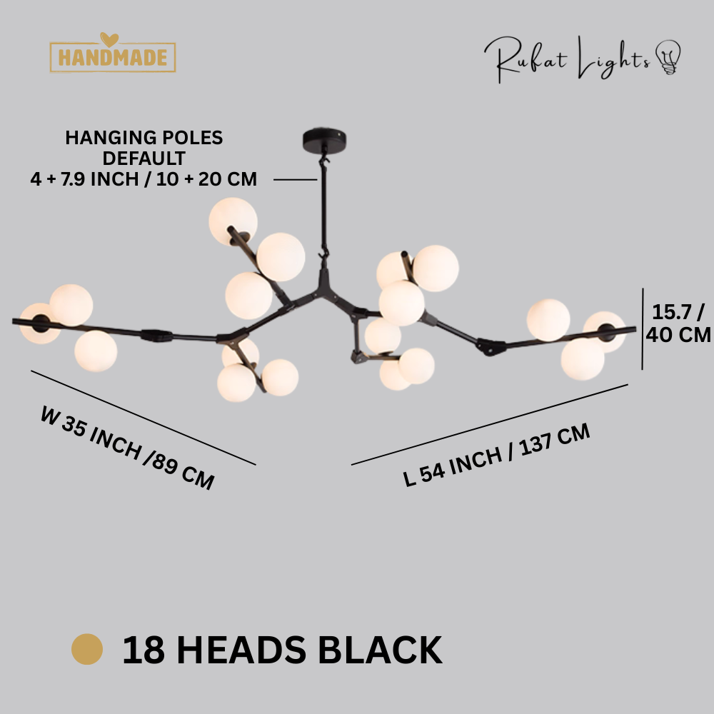 Creative Branch Arm Chandelier 12/18/24 Molecular Balls