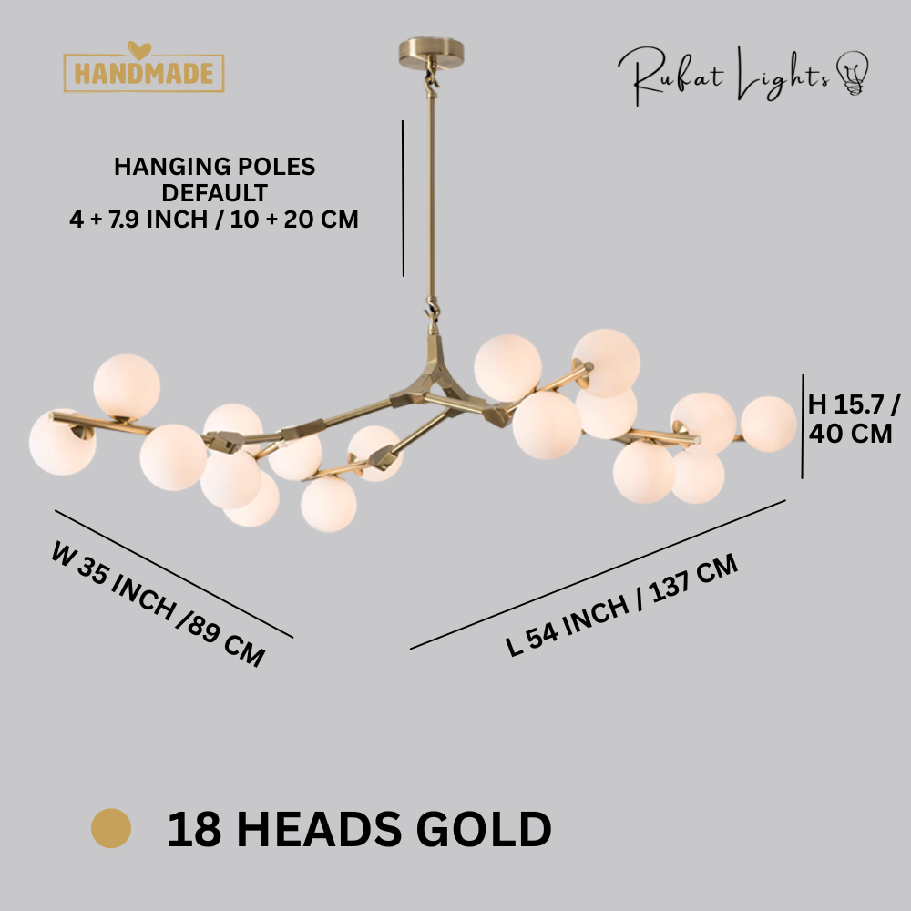 Creative Branch Arm Chandelier 12/18/24 Molecular Balls