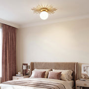 Gold Sunflower Ceiling Lamp