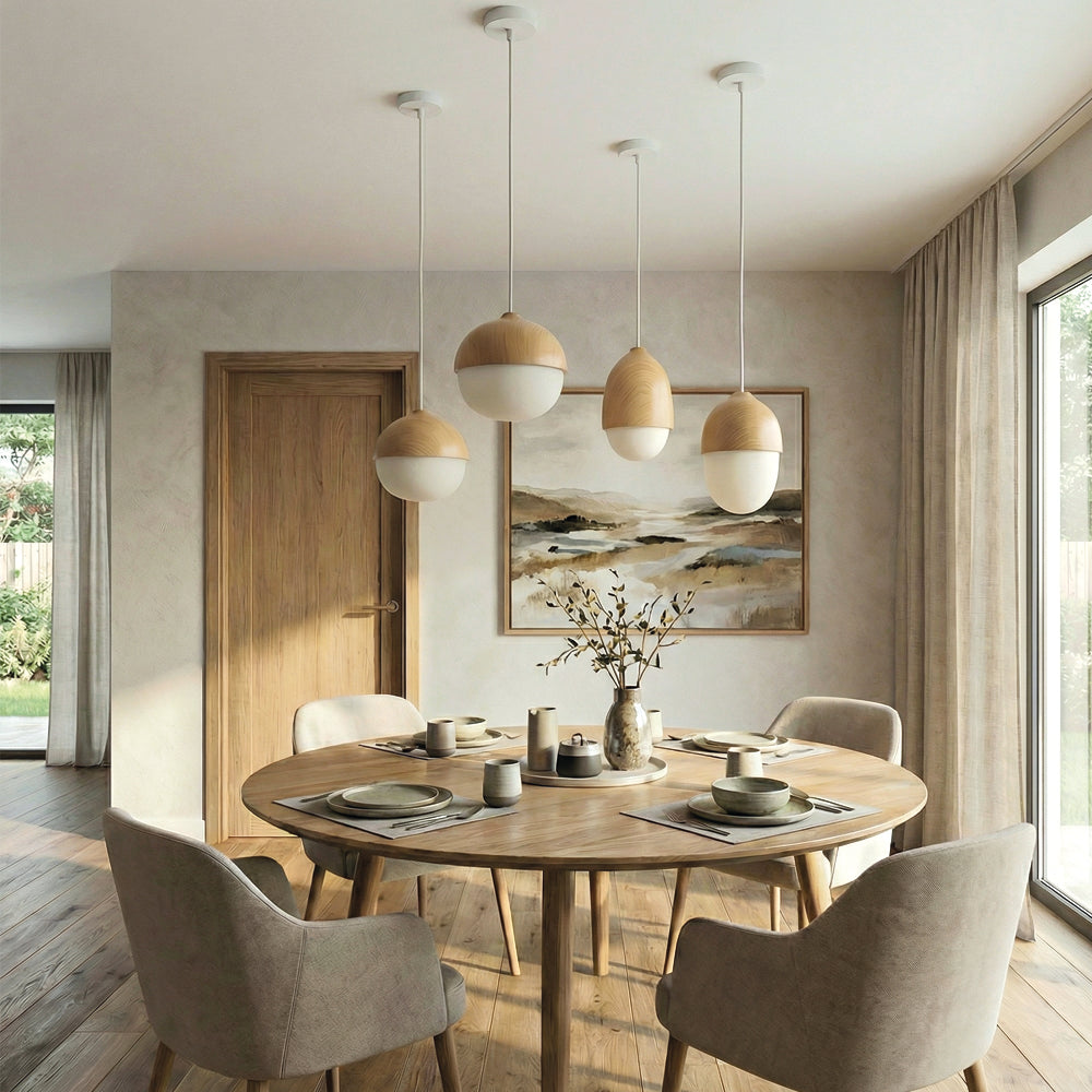 Glass Acorn Moon Pendant Lights