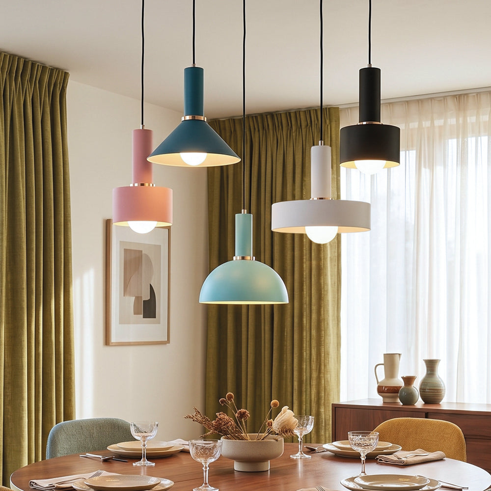 Iron Macaron Colored Pendant Lights