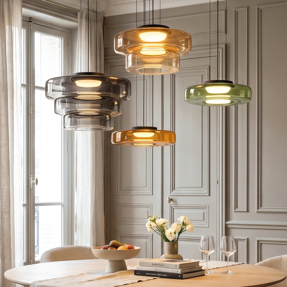 Minimalism Glass LED Chandelier Light