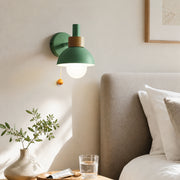 Colorful Wood Globe Wall Lamps