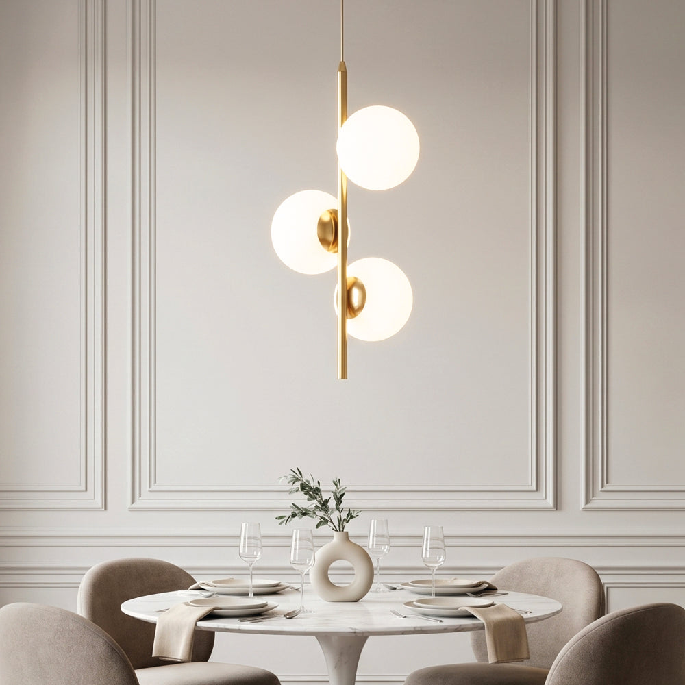 Coppery Glass Ball Pendant Light