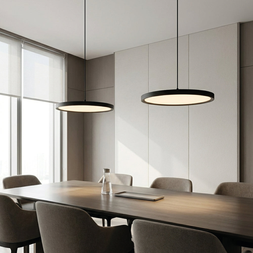 Round Metal Disc LED Pendant Lights