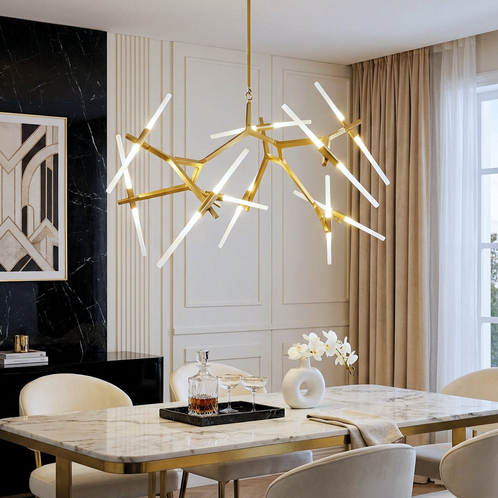 Sputnik Industrial Tree Branch Chandelier