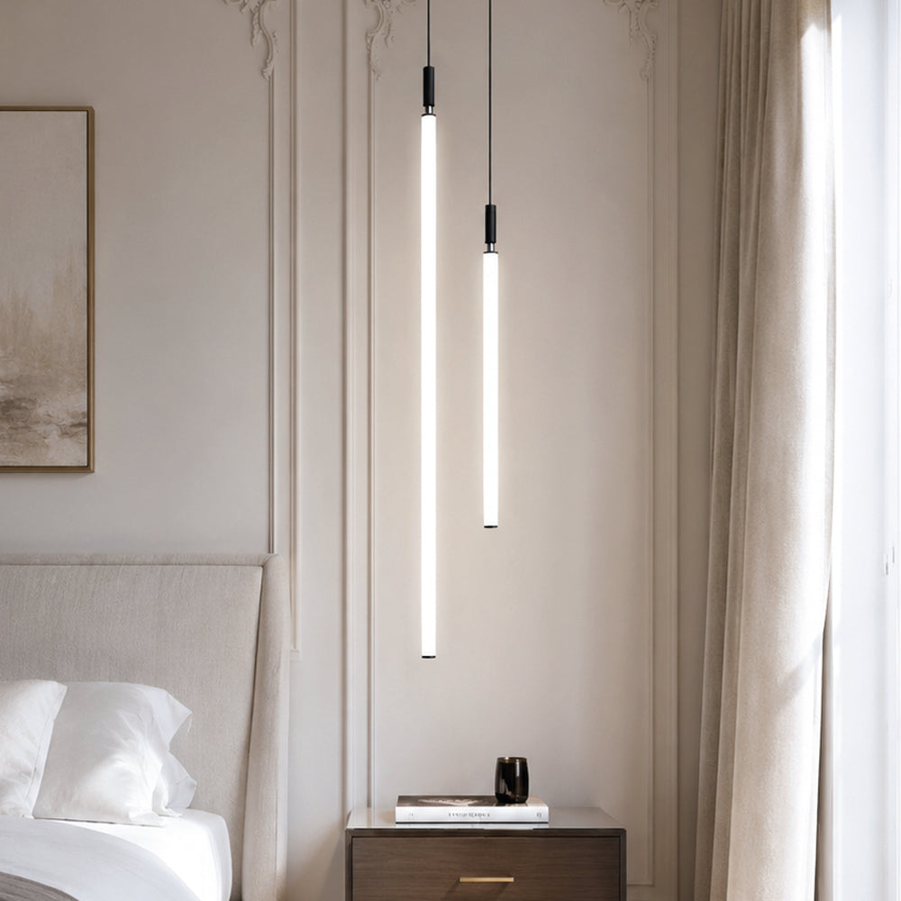Sleek Modern Long Tube Pendant Light