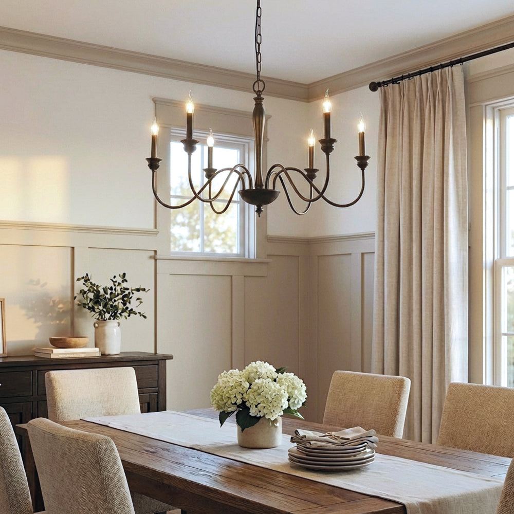 Ganeed Rustic Classic LED Iron Chandelier Light