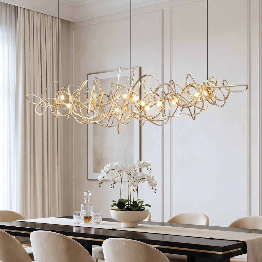 Simple Iron Art Bar Tree Chandelier