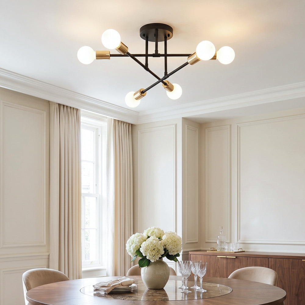 Chandelier Sputnik Hanging Light Mid Century Lighting