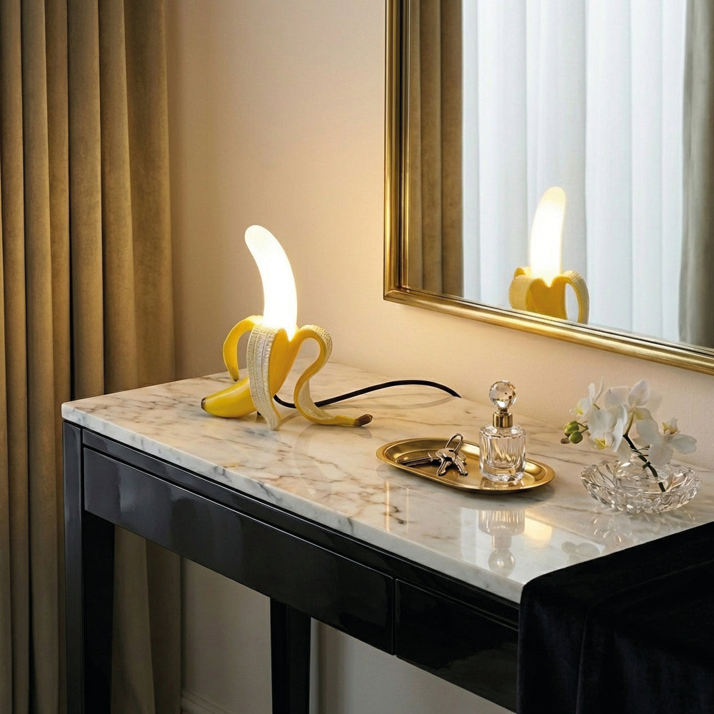 Playful Sophistication: Banana Lights Art Deco Table Lamps for