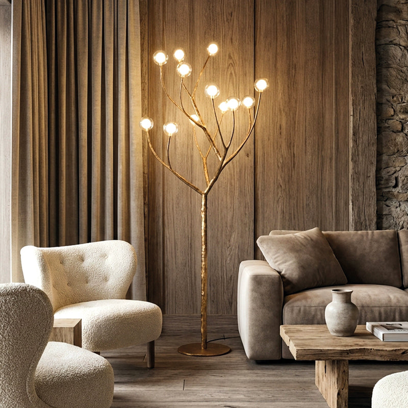 Nordic Rustic Tree Branch Floor Lamp