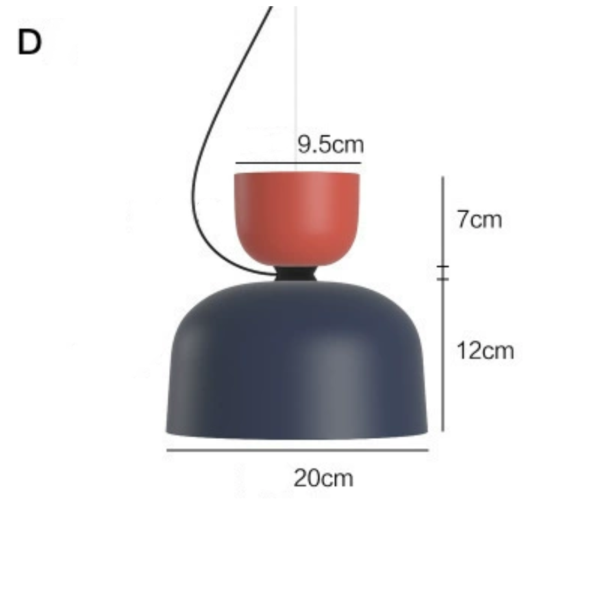 Colorful Macaron Hanging Light Pendant Lamp Chandelier
