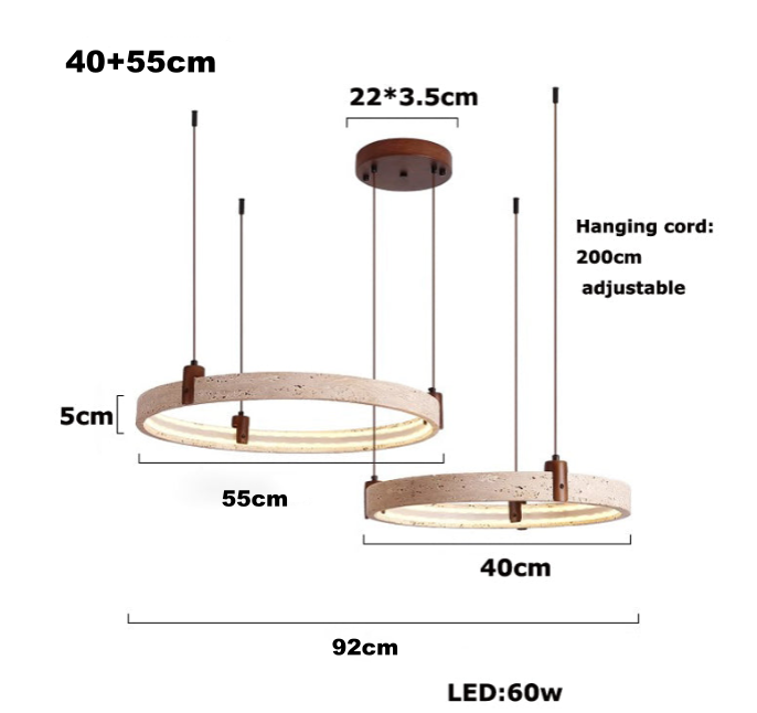 Elegant Travertine Chandelier