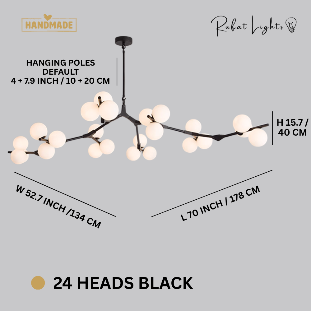 Creative Branch Arm Chandelier 12/18/24 Molecular Balls
