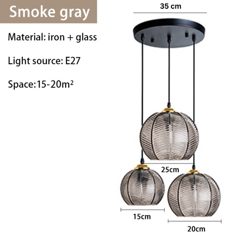 contemporary glass patterned pendant light