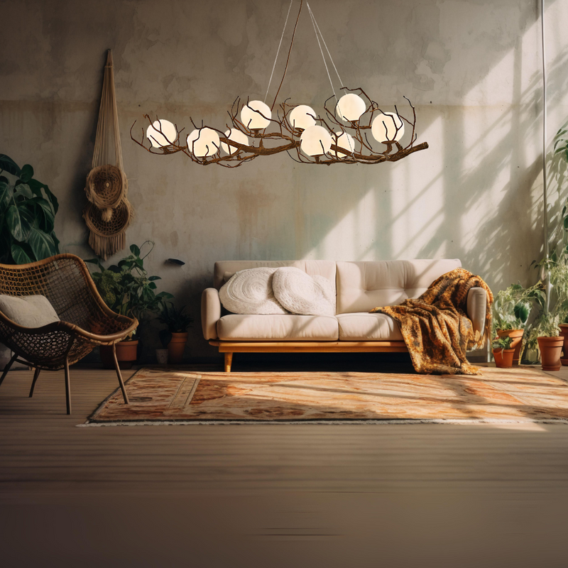 Nordic Tree Retro Moon Chandelier