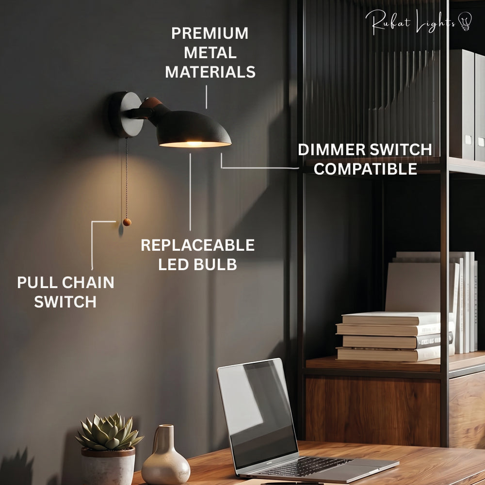 Switch Cord Wall-Mounted Reading Lamp