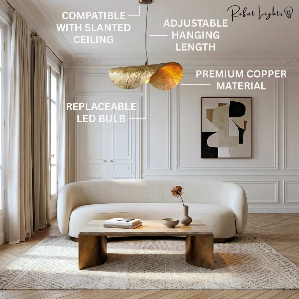 Copper Lotus Grace Nordic Pendant Lamp